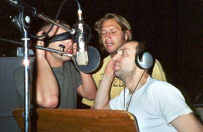 L to R: Sven Joachim, Florian Dufour-Feronce & Jensen P. in the studio